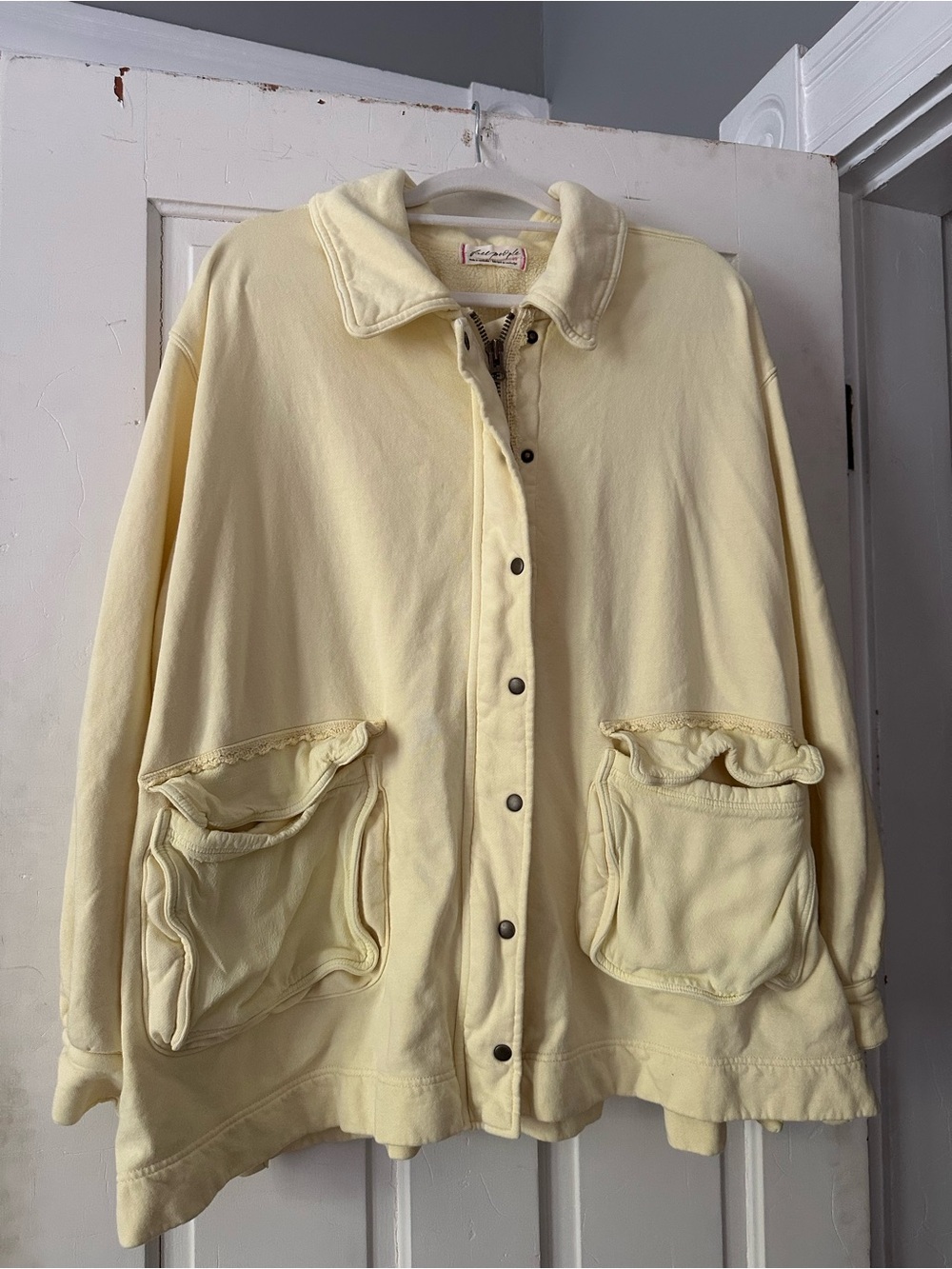 Free People Alexa Water Repellent Oversized Butter Yellow Jacket